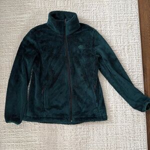 The North Face Women's Green Fuzzy Fleece Full Zip Jacket Size Large